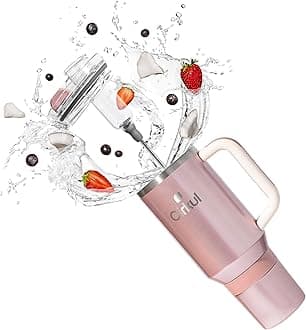 Cirkul 40oz. Rose Gold Stainless Steel Tumbler with Handle, All-Day StrawSip™, Double-Wall Insulated