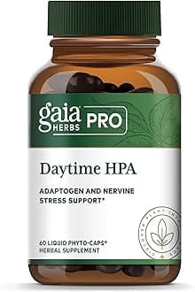 Daytime HPA - Adaptogen Support Supplement - Nervous System Support Supplement with Olive Oil & Rhodiola* - Vegan, Gluten-Free, Soy-Free - 60 Liquid Phyto-Caps (30 Servings)