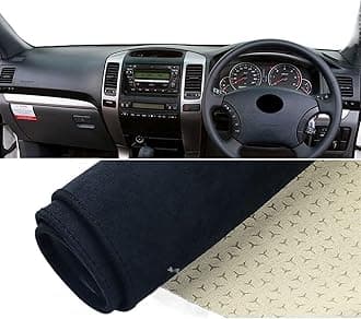 Dash Board Cover Mat For Toyota For Land For Cruiser For Prado 120 J120 2003-2006 2007 2008 2009 Car Dashboard Cover Avoid Light Pad Anti-UV Car Dashboard Cover Mat(B RHD Black)