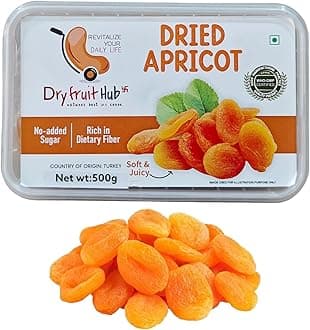 Dry Fruit Hub Dried Turkish Apricots 500gms, Dried Apricots Seedless, Dried Apricots Dry Fruit, Turkish Apricots