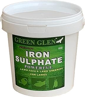 (1 KG) Iron Sulphate Fertiliser & Lawn Tonic - Easily Soluble Dry Powder - Grass Greener, Turf Hardener, Lawn Conditioner - Multi-purpose Garden and Lawn Treatment.