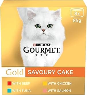 Gold Savoury Cake Meat and Fish Variety Wet Cat Food 8x85g (Pack of 6)