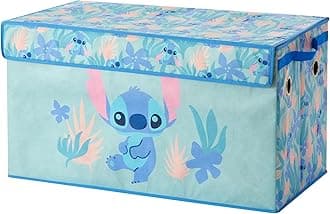 Idea Nuova Disney Stitch Collapsible Storage Trunk, Durable with Soft Lid, 28.5"x14.5"x16"