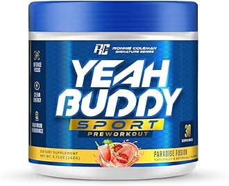 Ronnie Coleman Signature Series NEW Pre Workout Powder for Women & Men, Preworkout w/Amino Acid Beta Alanine, L Citrulline, Caffeine for Energy Support, Endurance & Focus, Paradise Fusion 30 Serving