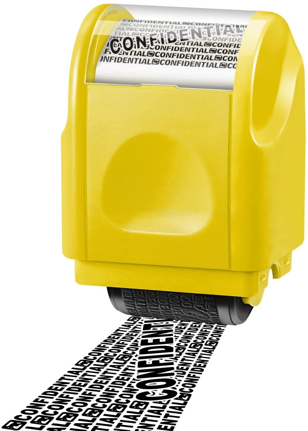 Minta Identity Theft Protection Stamp Roller, Data Barcode Confidential Roller, Stamp Privacy Stamp Information Blocker, Stamp for ID Account Address secrecy Information Security, Yellow