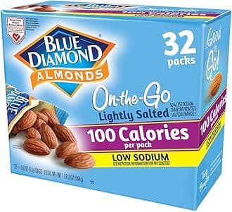 Low Sodium Lightly Salted Snack Nuts, 100 Calorie Packs, 0.6 Ounce (Pack of 32)