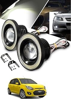 Car LED Fog Lights White Angel Lights Eye Ring For Ford Figo Old (2010-2015)