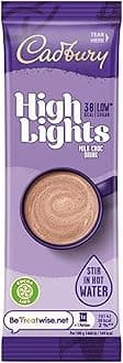 Cadbury Highlights Instant Hot Chocolate Sachets, Low Calorie Hot Chocolate Mix, Approximately 11 Servings, 30 x 11 g Sachets Per Box (1 Box Total)
