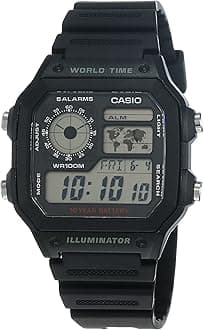 Casio Sports Unisex Analogue Watch with Gray Dial Analog - Digital Display - AE-1200WH-1A