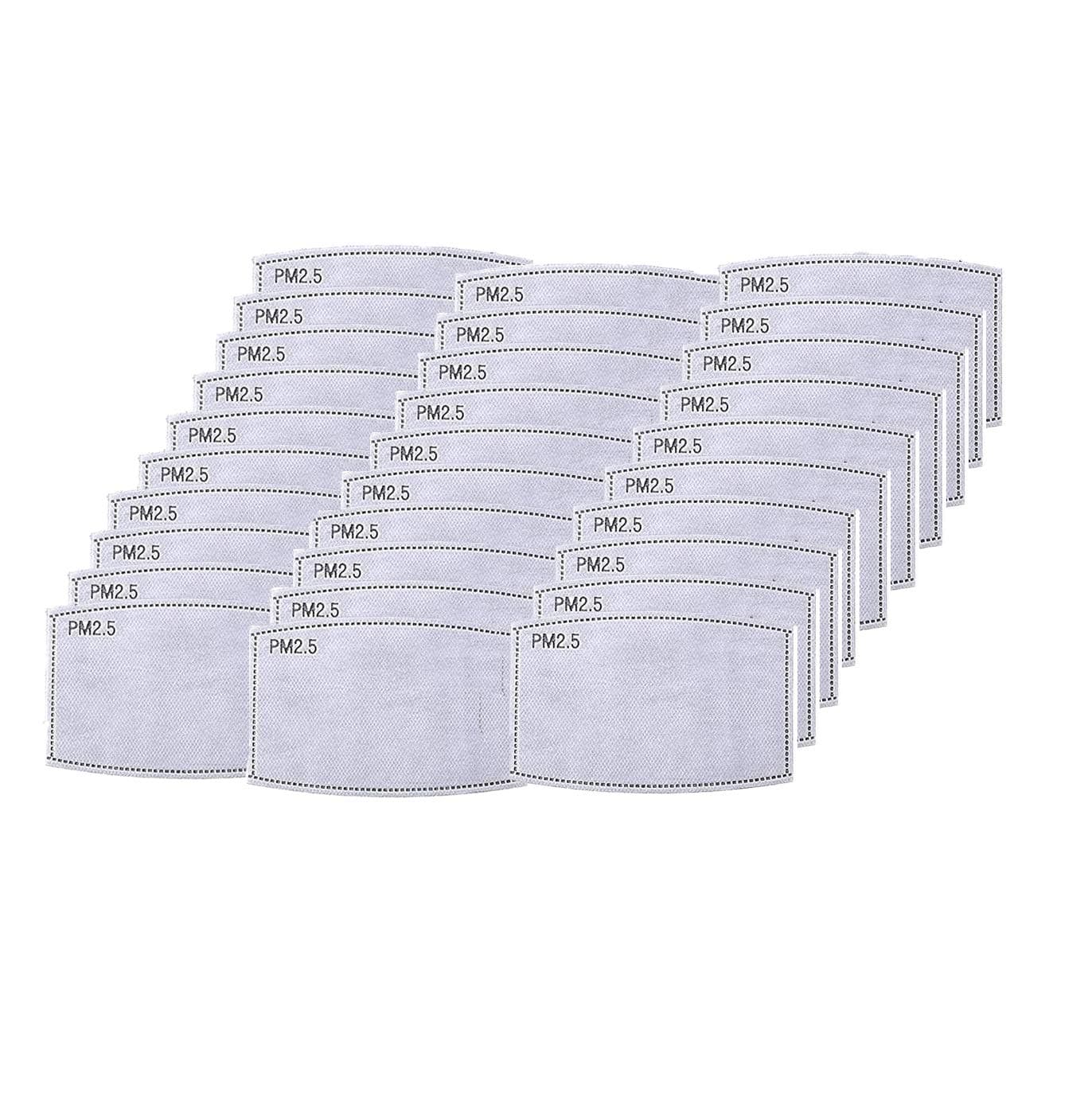 PM2.5 Activated Carbon Filter, 5 Layers Replaceable Anti Haze Filters, Protective Mouth Filter for Outdoor