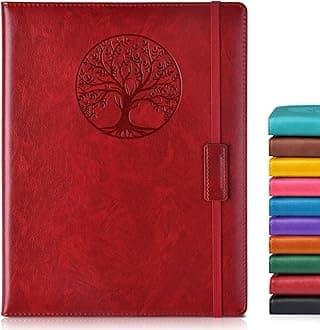 Biuwory A4 Lined Journal Notebook for Women Men - 256 Pages Hardcover Leather Journals for Writing, Travel, Work, School - College Ruled Notebooks for Note Taking, Large Notebook, Diary 8.6"×11"