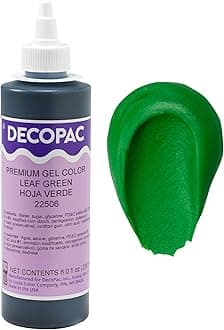 DecoPac Premium Gel Food Coloring | Leaf Green Food Coloring For Baking | 8oz | Color Buttercream, Fondant, Frosting & Piping Gel, Food Safe, Highly Concentrated Gel, 8 oz - Leaf Green