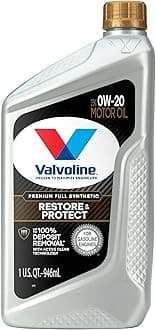 Valvoline Restore & Protect Full Synthetic 0W-20 Motor Oil 1 Quart