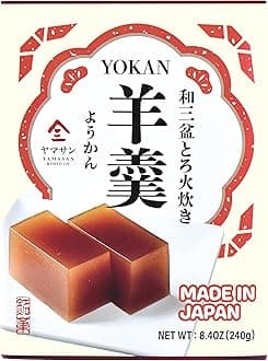 - YAMASAN KYOTO UJI Yokan Japanese Traditional Wagashi Sweets - Sweet Koshian Anko Paste Jelly Cake, Wasanbon Sugar, No Coloring, Gluten Free, Made in Japan 240g(8.4OZ)