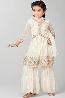 Aarika Girls Georgette Kurti Sharara Set