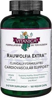Rauwolfia Extra - Heart Health Supplement - Supports Blood Pressure Already Within a Healthy Range - Supplement with Magnesium, CoQ10 & Snakeroot - 180 Vegan Caps