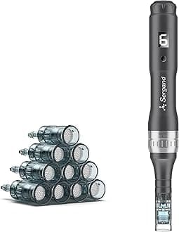 Sergand Microneedle Derma Roller Pen - Professional Microneeding 0.25 mm Derma Roller Beauty Pen - Microneedles Roller Pen for Women Men Tools
