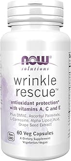 NOW Foods Solutions, Wrinkle Rescue™ Capsules, Targeted Blend with Vitamins A, C and E, 60 Capsules