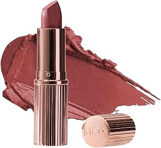 MCoBeauty Creme Matte Luxe Lipstick Very Shelley - Taupe Nude Soft Matte Lip Color for Women - Creamy High Pigment Full Coverage Bullet Lipstick, Hydrating Long Lasting - Vegan Cruelty Free Makeup | Creamy Matte Finish, Velvety-Soft Formula, Long-Lasting, All Day Hydration, Square Tip Bullet