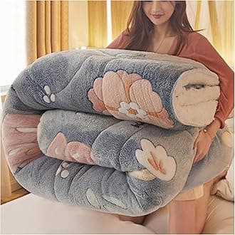 RRNAR Down Duvet, Cashmere Quilt, Quilt/quilts, Comforter, Winter Quilt Thicken Lamb Cashmere Duvet for All Seasons, Soft and Durable Heavy Quilts, Machine Washable,L,150x200cm(3.5kg) [Energy Class A]