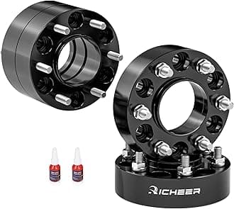 Richeer 2 Inch 6x5.5 Hubcentric Wheel Spacer for Silverado Sierra 1500, 6 Lug 6x139.7mm Wheel Spacers with 14x1.5 Studs & 78.1mm Bore for Tahoe Suburban Avalanche Express Yukon