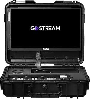 Osee GoStream Deck All in One Pro Live Streaming Multi Camera Video Mixer Switcher Recorder Player Kit 4 HDMI in USB-C I/O with 14 Inch Monitor Built-in DC-to-Type C Cable NDI(Optional) Upgradable
