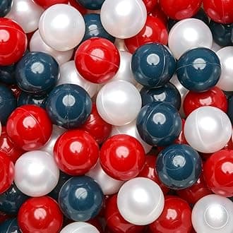 GOGOSOBalls for Ball Pit 100 Count and Long-Lasting Play Balls for Endless Entertainment at Indoor Playgrounds and Playrooms, Red+Green+Pear White