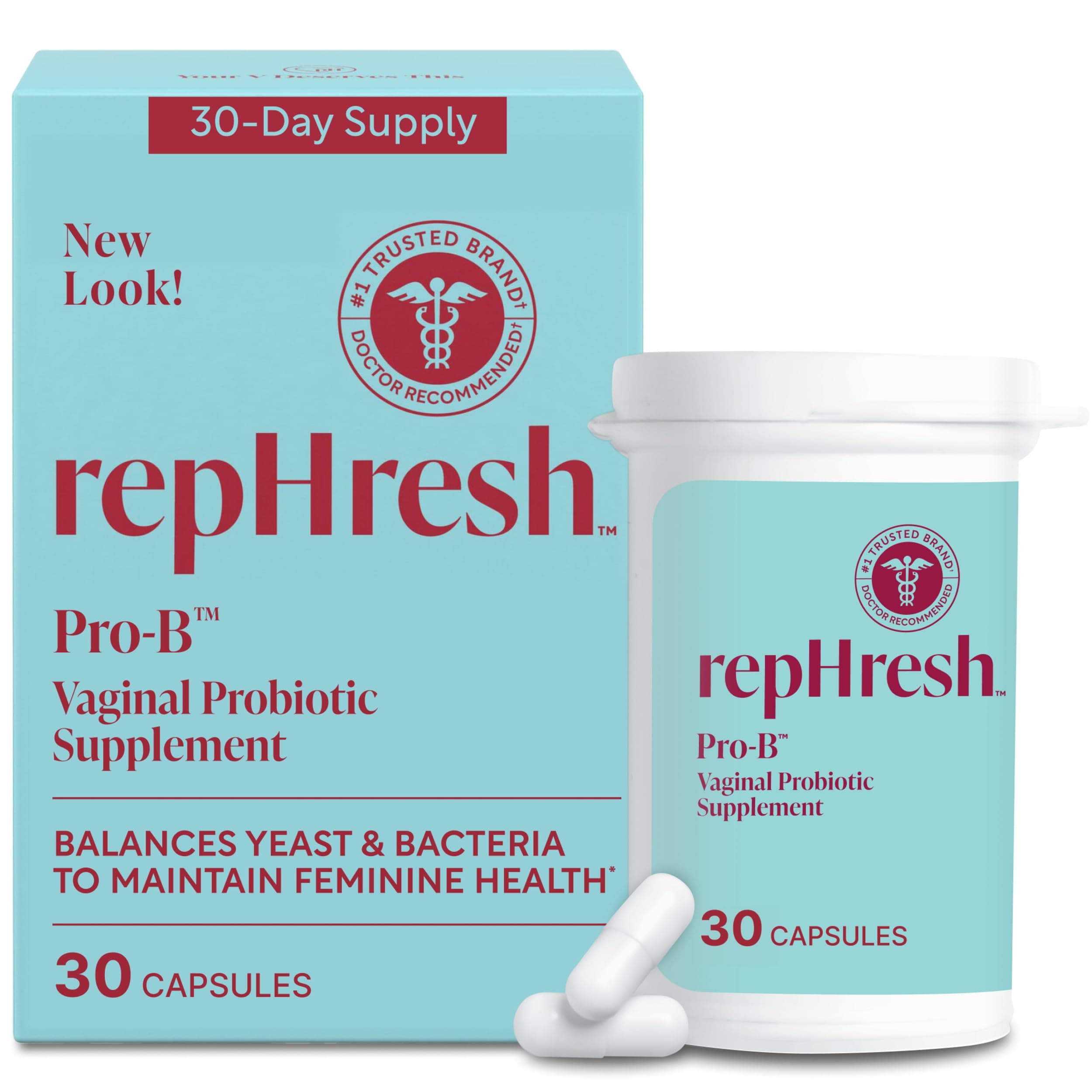 RepHresh Pro-B Women's Probiotic, Probiotic Supplement for Women, 30 Oral Capsules