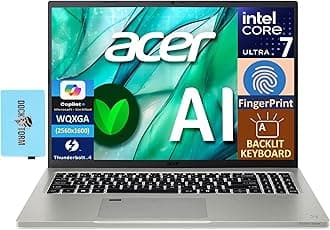 acer Aspire Vero 16 AI Powered Laptop 16.0" IPS WQXGA (> 2K) Display (Intel Core Ultra 7 155U, 16GB LPDDR5X, 8TB PCIe SSD, Intel Graphics, Backlit KB, Fingerprint, Win11Pro) w/DKZ USB Port Expander