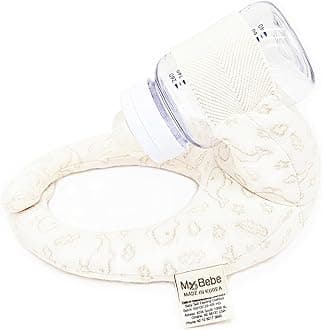 Baby Self-Feeding Cushion, Baby Self-feeding Pillow, Nursing Pillow, Bottle Holder, Dolphin Pattern, Dolphin Beige