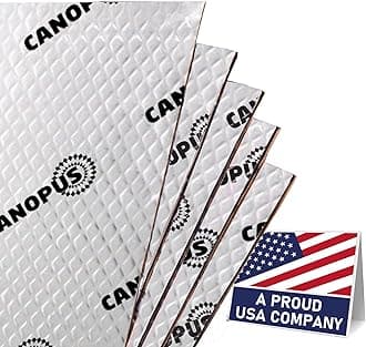 Sound Deadening Mat for Cars, 50 mil 36 sqft, Pack of 18 Sheets, Butyl Sound Deadener Mat, Audio Car Sound Dampening Material for Car Trunk, Door, Floor and Ceiling, Silver