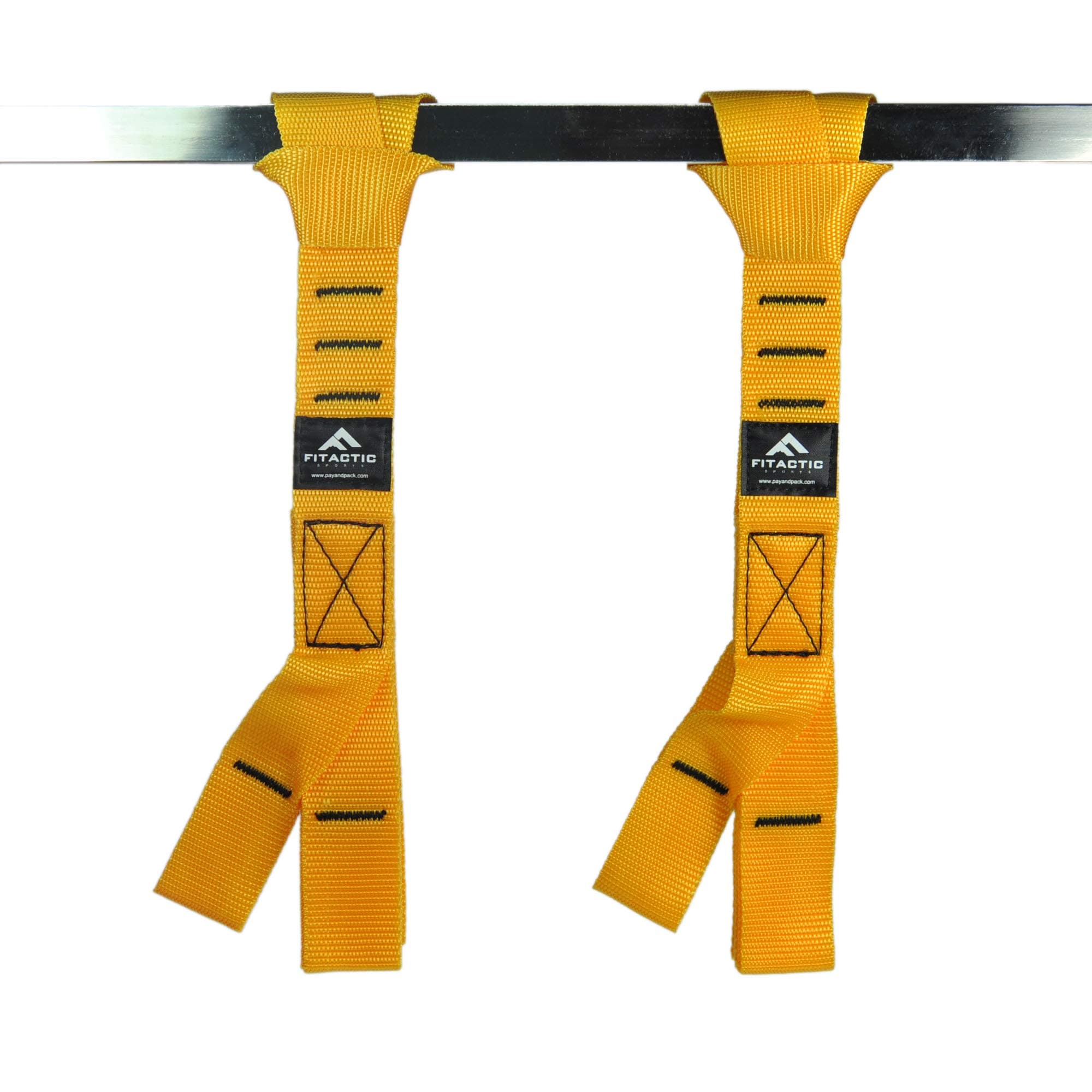 FITactic 1 Pair Eagle Loop Grips for Finger Thumb Hand Wrist Forearm Strengthening Training (Yellow)