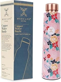 Embrace Wellness Copper Water Bottle - Advanced Leak Proof, Seamless Design (900ml)