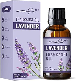 Aromahpure Fragrance Oil | 15 ml | Lavender Aroma Oil for Home Fragrance | Best for Aromatherapy | Helps in Meditation | Used in Diffusers, Candles, Air Fresheners, Soaps, IFRA Certified