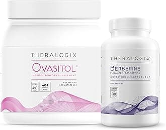 Theralogix Ovasitol Inositol Canister + Berberine Enhanced Absorption Bundle, 14.12 Ounce & 90 Count (Pack of 2)