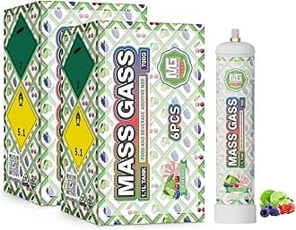 MassGass Whipped Cream Charger 700g, 1.1L×12 Tanks Whip Cream Charger Cylinder Food Grade Bomb Pop Flavor for Whipped Cream Dispenser(2 Cartons)