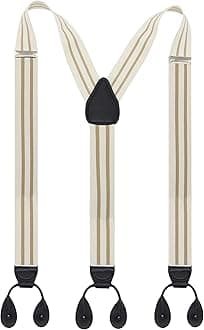 'Timiot Y Back Button 1.4'' Suspenders for Men with Stylish Leather Button Ends Long Lasting Stretch Ultimate Fashion'