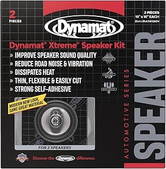 Xtreme Sound Deadening Car Insulation Speaker Pack 10415 – Pre Cut Noise Dampening Kit for Audio Speakers – Easy Self Adhesive Install – Made in USA – 2 Sheets 10”x10” Each, 1.4 sq ft total