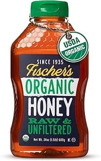 100% Organic Honey, USDA Certified, 24 Oz – Pure, Raw & Unfiltered Honey – All-Natural Sweetener – Rich Flavor Profile, Packed with Nutrients