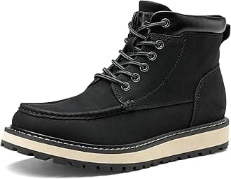 – Men's Moc Toe Boot Fashion Comfort Casual Wedge Boots