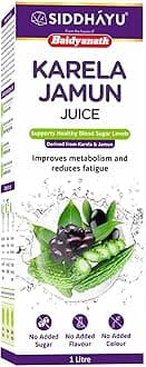 Asli Ayurved Karela Jamun Juice Paraben Free With No Added Sugar - 1litre, Pack of 1
