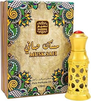 Naseem Musk Safi 6ml Attar Perfume Oil for Men & Women | Rich Musk, Amber, & Sandalwood Blend Eau De Parfum | Long-Lasting, Hypoallergenic Fragrance | Premium Alcohol-Free, Skin-Friendly Scent