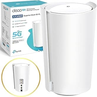TP-Link Deco X50-5G AX3000Mbps Whole Home Wi-Fi 6 5G Router With Sim Slot, 5G/4G+Cat 6 Mesh WiFi Router, 2.5G Port For Ultra-Fast Speed, 230 m2 Seamless Coverage, Works with Alexa, HomeShield