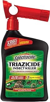 Triazicide Insect Killer For Lawns & Landscapes Concentrate (Ready-To-Spray), Protects Lawns, Vegetables, Fruit & Nut Trees, Roses, Flowers & Shrubs, 32 fl Ounce