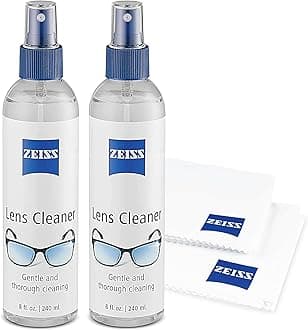 ZEISS Lens Cleaner Spray (2-Pack) 8 Oz. Bottles & 2 Microfiber Cleaning Cloths