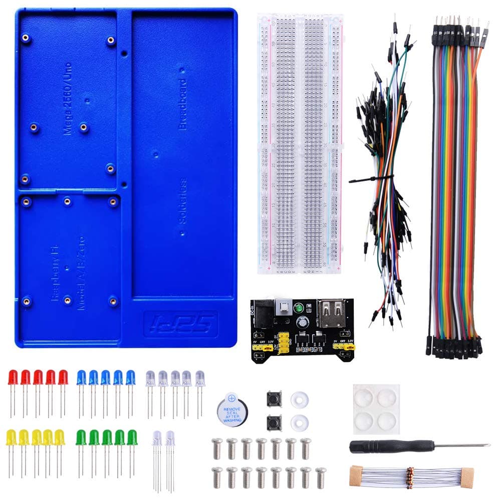 Raspberry Pi 4 Holder ABS Holder Breadboard Holder Kit For Raspberry Pi 4B,3B+,3B,2B,B+,ZERO,ZERO W,ZERO W2,Arduino UNO,Arduino Mega 2560 (Blue)