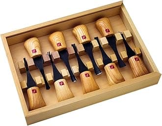 Flexcut Carving Tools, Deluxe Palm Gouges, Set of 9