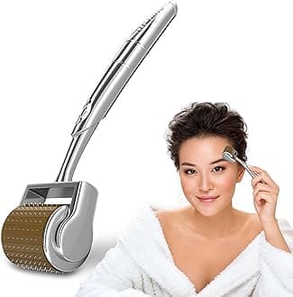 Derma Roller 1mm | 192 Titanium Microneedling – Women and Men, Derma Roller for Skin, Hair & Beard Growth, Repair Damage and Activate Hair Follicle, Reduces Acne Scar | Safe & Effective to Use