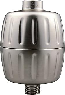 HD HEAVY DUTY High Output Shower Filter ââ‚¬â€œ Latest Superior Advanced 30x Filter Media - Universal Multi-Stage Shower Head Filter for Chemicals, Chlorine, Pesticides (SF500) - Brushed Nickel