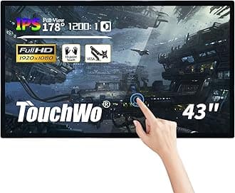 43 inch Interactive Touchscreen Monitor, Smart Board with 16:9 Display 1080P, Win-11 Electronic Whiteboard Touchscreen PC for Office and Classroom, Core i7 RAM 8G & ROM 512G